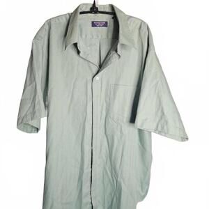 Roundtree & Yorke Men's XL Green Short Sleeve Shirt